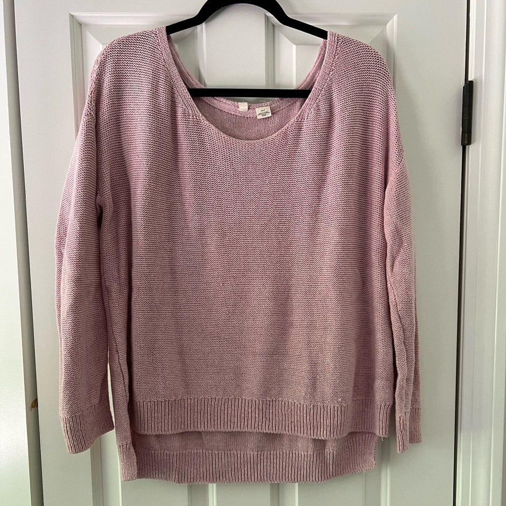 Moth Soft Mauve Crew Neck Knit Sweater